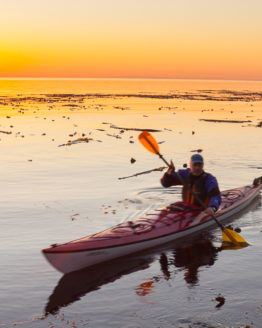 kayaking at sunrise