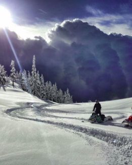 Sled in the clouds